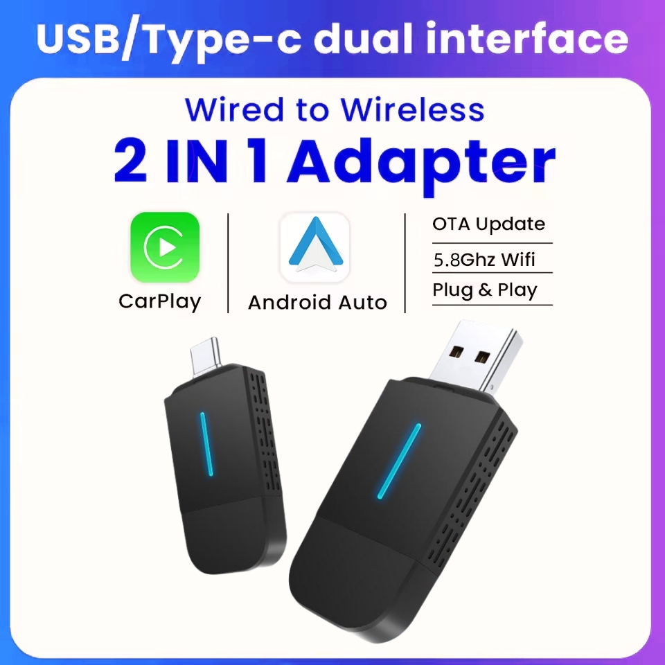 Smartwatch Universal - ANYFAR デュアルインターフェース ワイヤレスCarPlay Android Auto ワイヤレスUSB