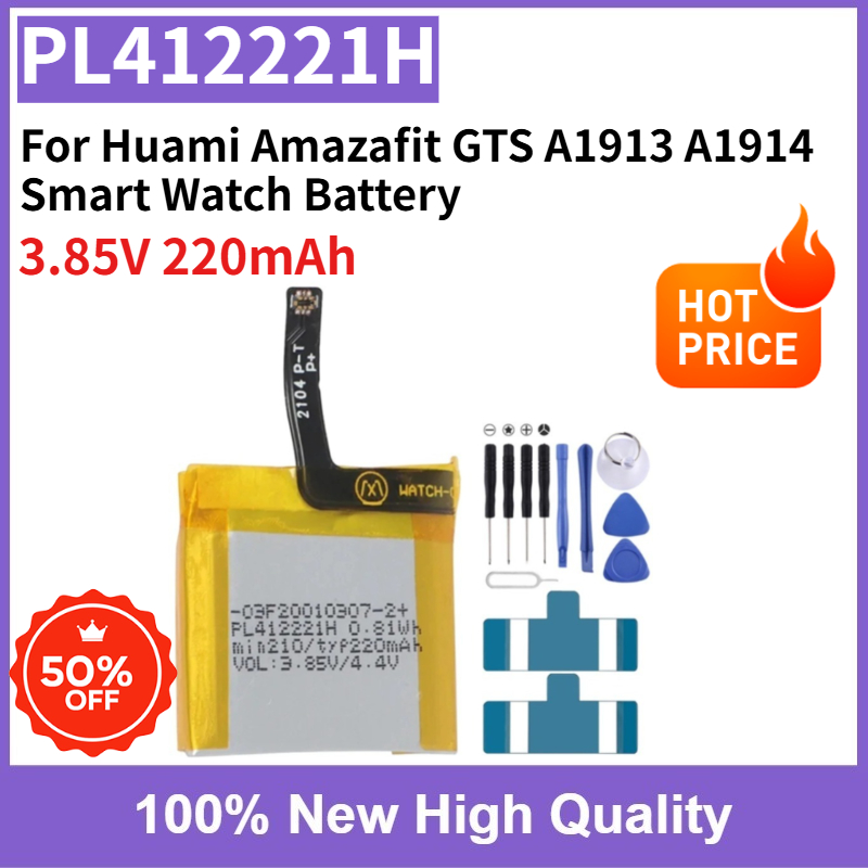 Smartwatch A1914 - PL412221H 3.85V 220mAh 交換可能なバッテリー高容量 Huami Amazafit