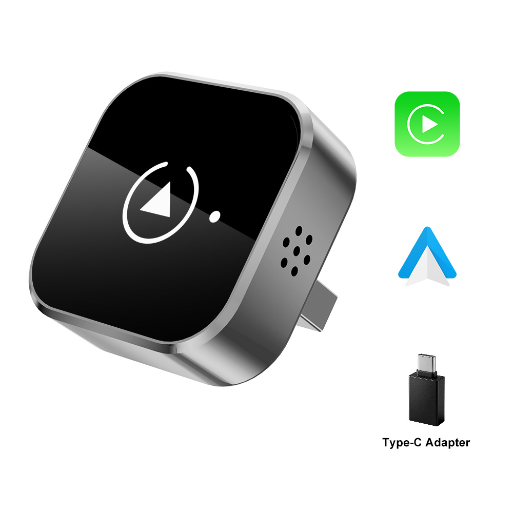 Smartwatch Universal - ワイヤレスCarPlay Android Autoアダプター 2in1 カープレイUSBドングル スマートミニボックス