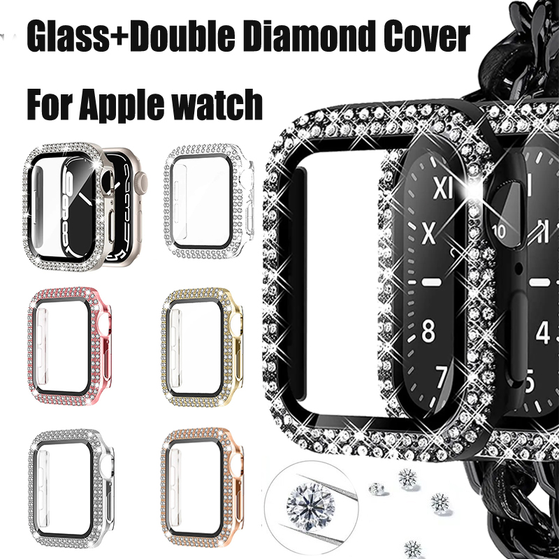 Smart Watch Accessories - ガラス + ダイヤモンドカバー Apple watch ケース