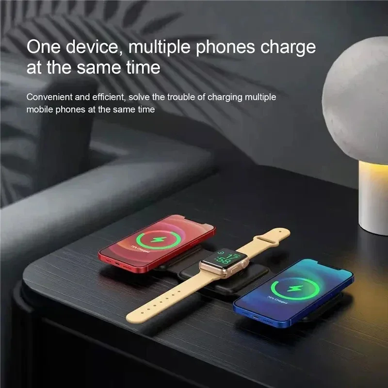 Smartwatch Ac - iPhone 16/15/14/13/12 Pro Max、Apple Watch、AirPods対応 3in1