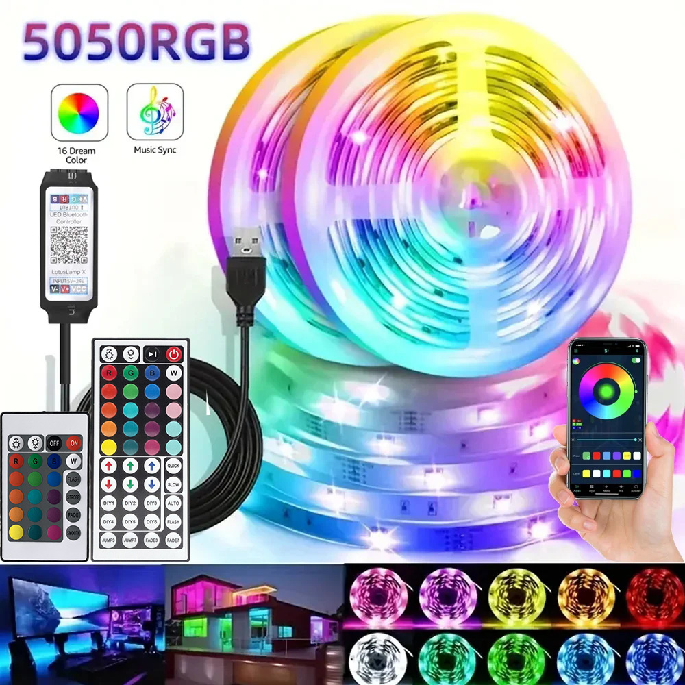 Smart Accessories - スマートRGB LEDゲーミングライトストリップ USBクリスマスライト 音楽同期 フレキシブルテープ アプリリモコン