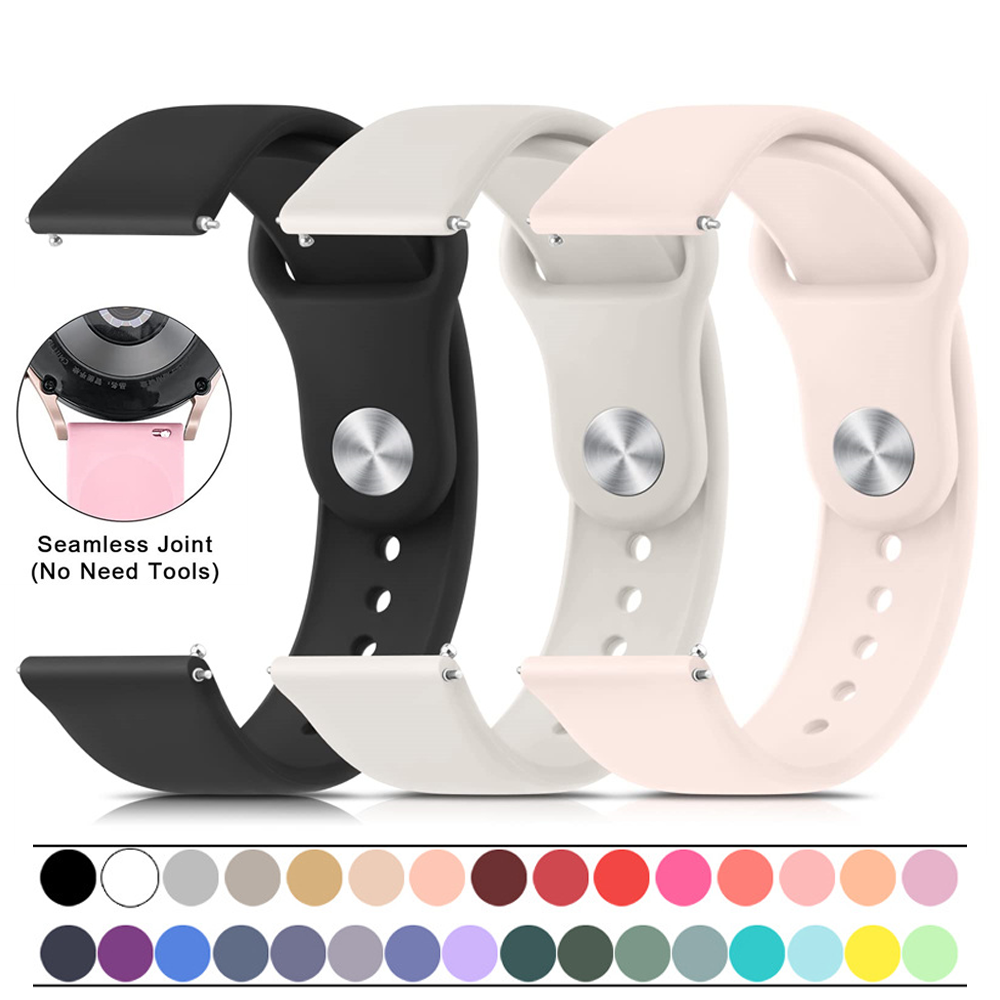 Titan Smartwatch Accessories - サムスンギャラクシーウォッチ用シリコンスポーツストラップ,クラシック5プロスポーツブレスレット,active2,huawei watch gt 4-2-3, 22mm, 20mm