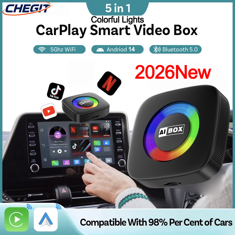 Smartwatch Universal - 2026年新型 5in1 カラフルスマートAIボックス ワイヤレスCarPlay Android Auto