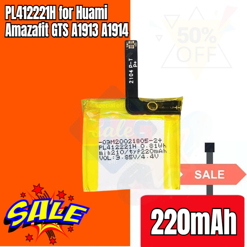Smartwatch A1914 - PL412221H 220mAh Huami Amazafit GTS A1913