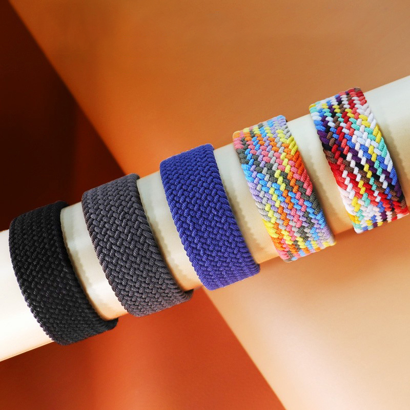 Solo Loop Strap - 22mm腕時計ストラップ ナイロン編みループストラップ Amazfit Helio Sport用 correa