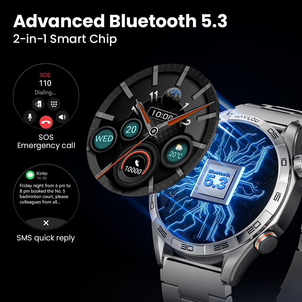 HAYLOU Solar 5 音声通話スマートウォッチ 1. - Smartwatch X12 のレビューと価格
