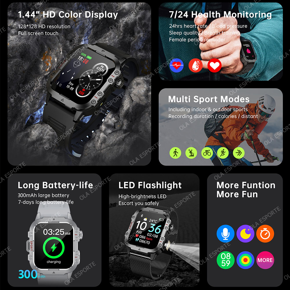 2026 新しい頑丈な軍事 GPS スマートウォッチ男性 B - Smartwatch X12 のレビューと価格