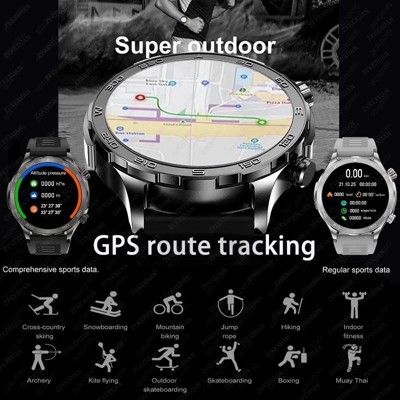 新しい GPS トラックスマートウォッチメンズ AMOLED - Smartwatch Faces のレビューと価格