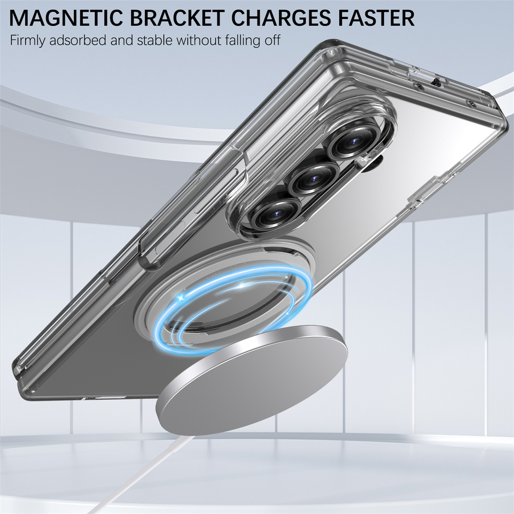 360 °   回転磁気スタンドヒンジ耐衝撃電話ケース Sa - Magnetic Charging Stand のレビューと価格