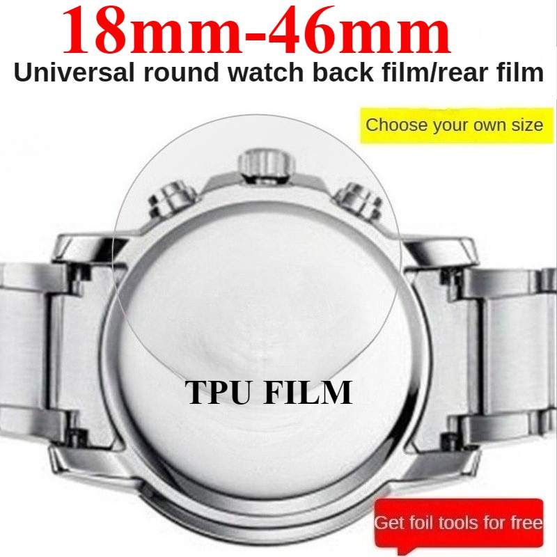 3 個ラウンド時計バック保護フィルム 18 ミリメートル-4 - Smartwatch Accessories Inside のレビューと価格