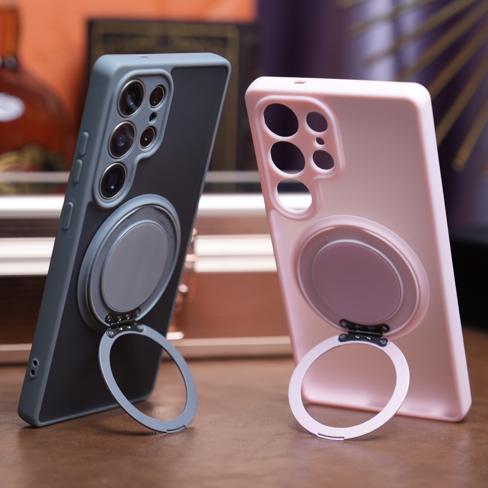 高級マットリング磁気スタンドホルダーケース Samsung  - Magnetic Charging Stand のレビューと価格