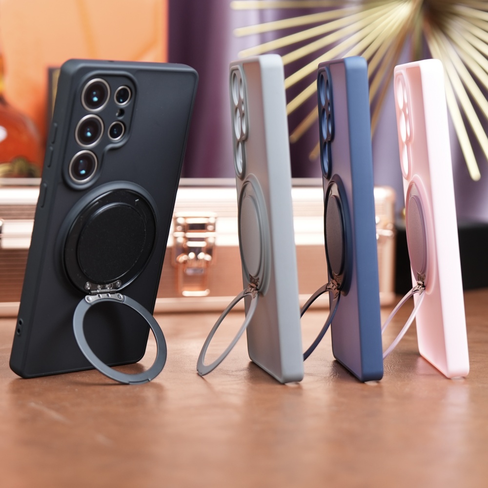 高級マットリング磁気スタンドホルダーケース Samsung  - Magnetic Charging Stand のレビューと価格