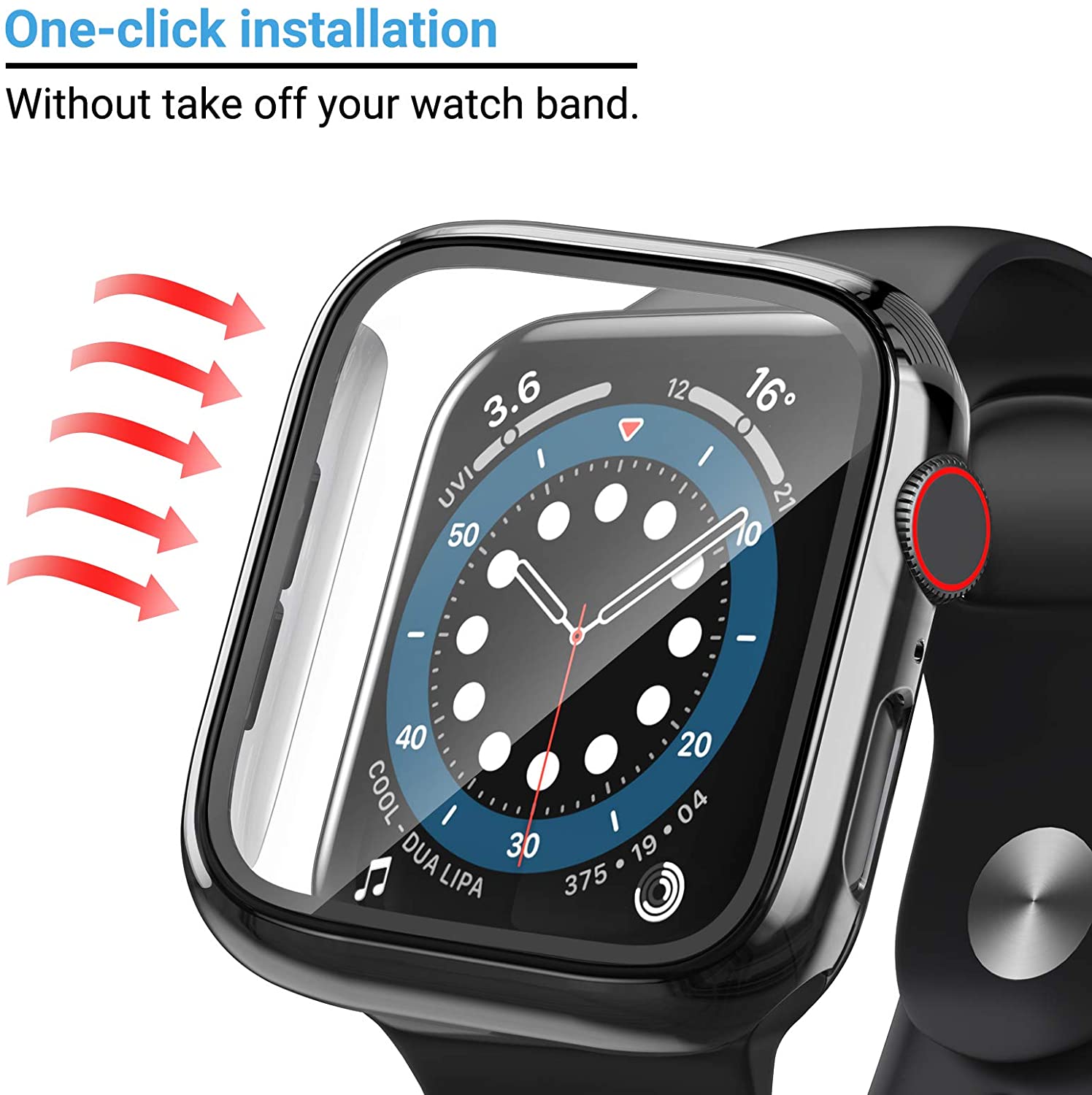 ガラス + カバー Apple Watch ケース 44 ミ - Apple Smartwatch Accessories のレビューと価格