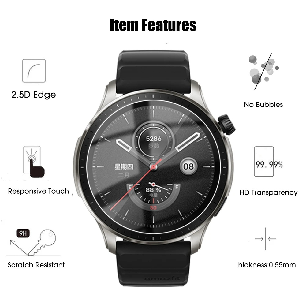 スマートクロック用強化ガラス,33mm, 34mm, 35m - Motorola Smartwatch Accessories のレビューと価格