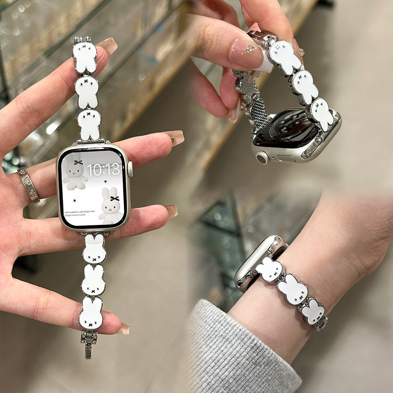 ミッフィーラビットレザー時計バンド Apple Watch  - Apple Smartwatch Accessories のレビューと価格