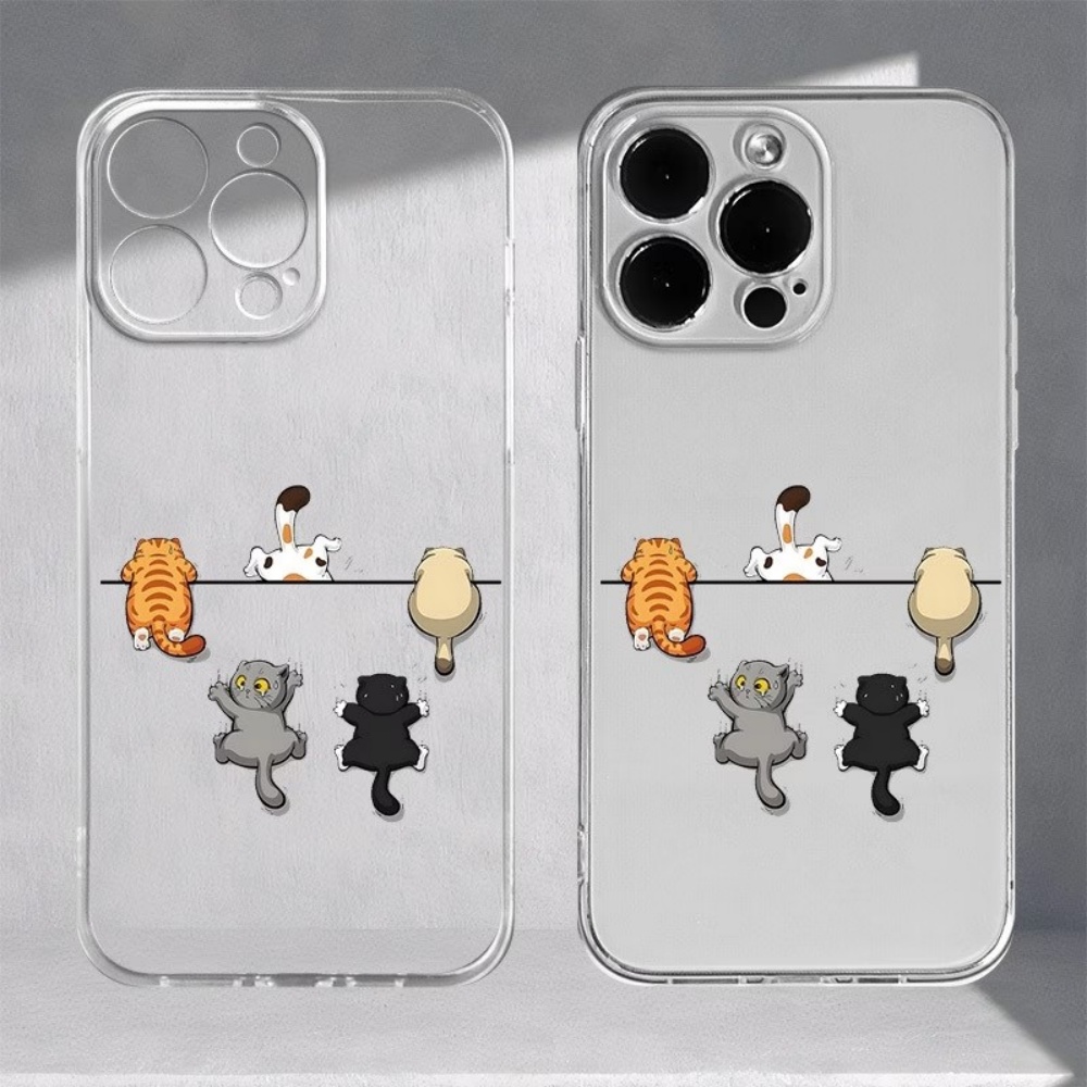5匹のかわいい猫柄のスマホケース iPhone 11 12  - Apple Iphone 15 Pro Max のレビューと価格