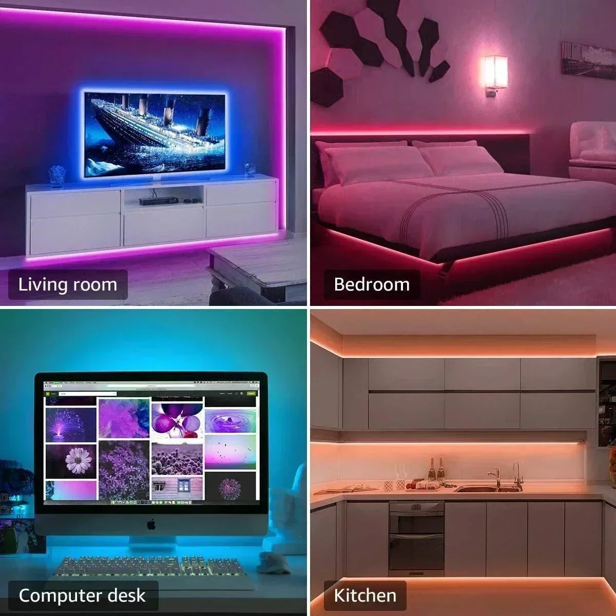 スマートRGB LEDゲーミングライトストリップ USBクリ - Smart Accessories のレビューと価格