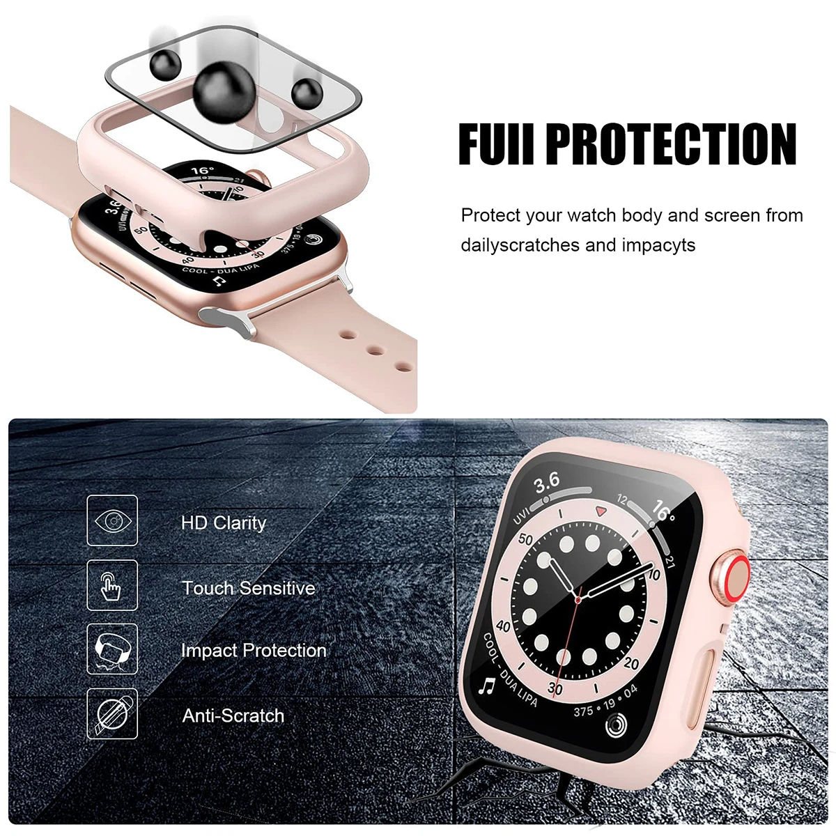 強化ガラス + カバー Apple Watch ケース 45 - Apple Smartwatch Accessories のレビューと価格