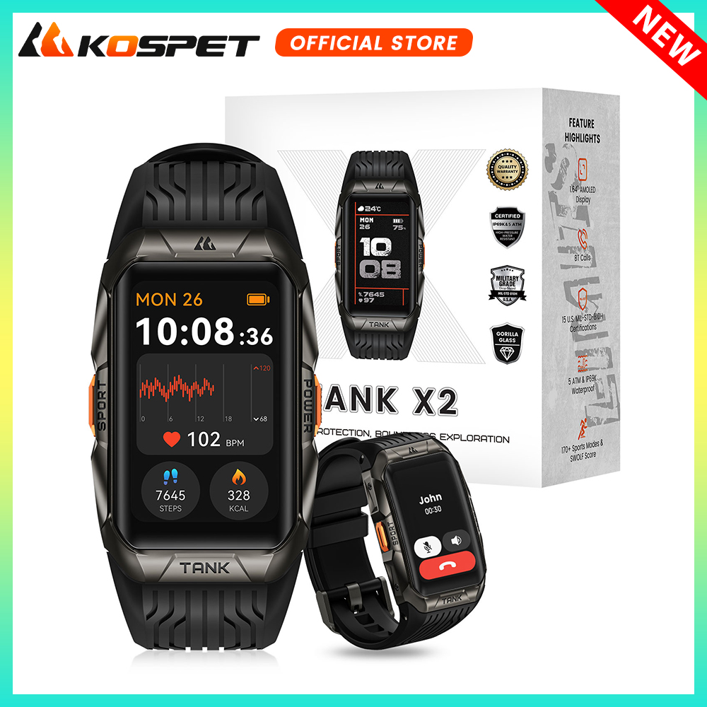 KOSPET TANK X2 スマートウォッチ男性用 IP6 - Smartwatch Faces のレビューと価格
