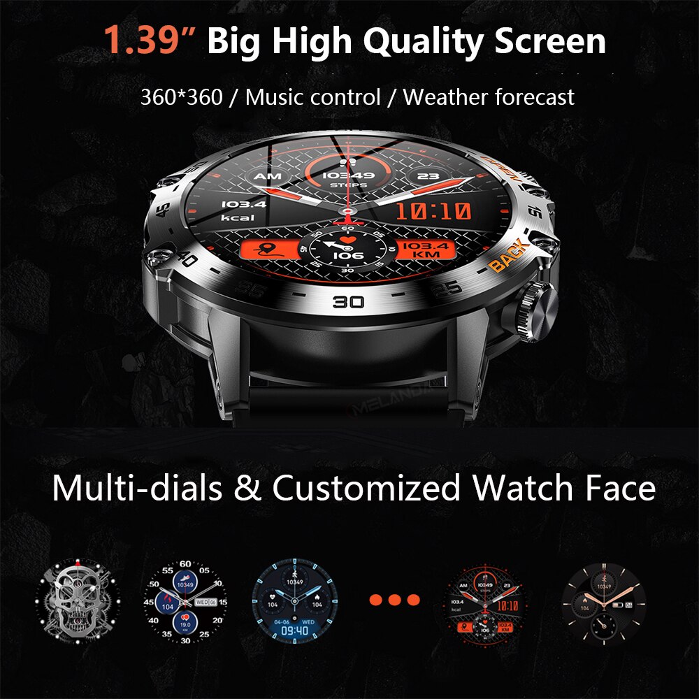MEVADEN スチール製1.39インチメンズ高級スマートウ - Smartwatch Faces のレビューと価格