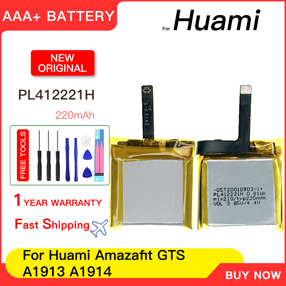 100% 本物の 220mAh PL412221H 新しいバ - Smartwatch A1914 のレビューと価格