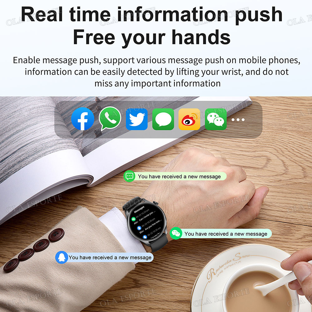 男女兼用新型スマートウォッチ BT通話 メッセージ通知 健康 - Smartwatch Faces のレビューと価格