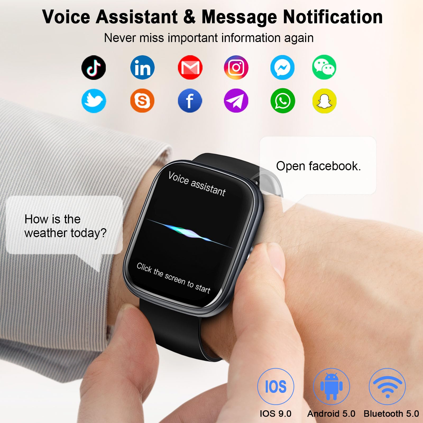 1.91インチのコネクテッドウォッチ,防水IP68,身体活動 - Smartwatch Faces のレビューと価格