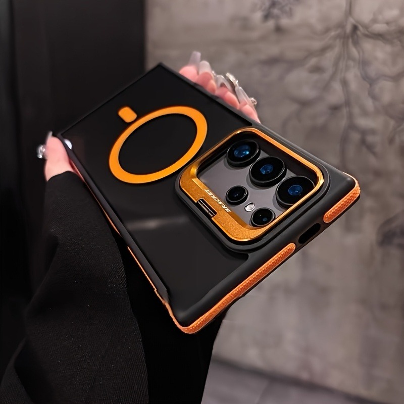 高級磁気メタルレンズスタンド付き半透明ケース Galaxy  - Magnetic Charging Stand のレビューと価格