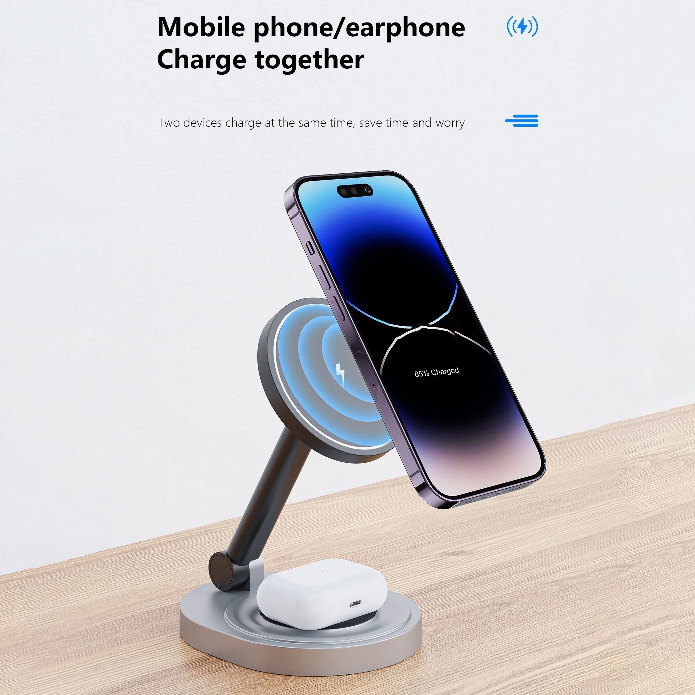 2 で 1 磁気ワイヤレス充電器スタンドパッド iPhone - Smartwatch Ac のレビューと価格