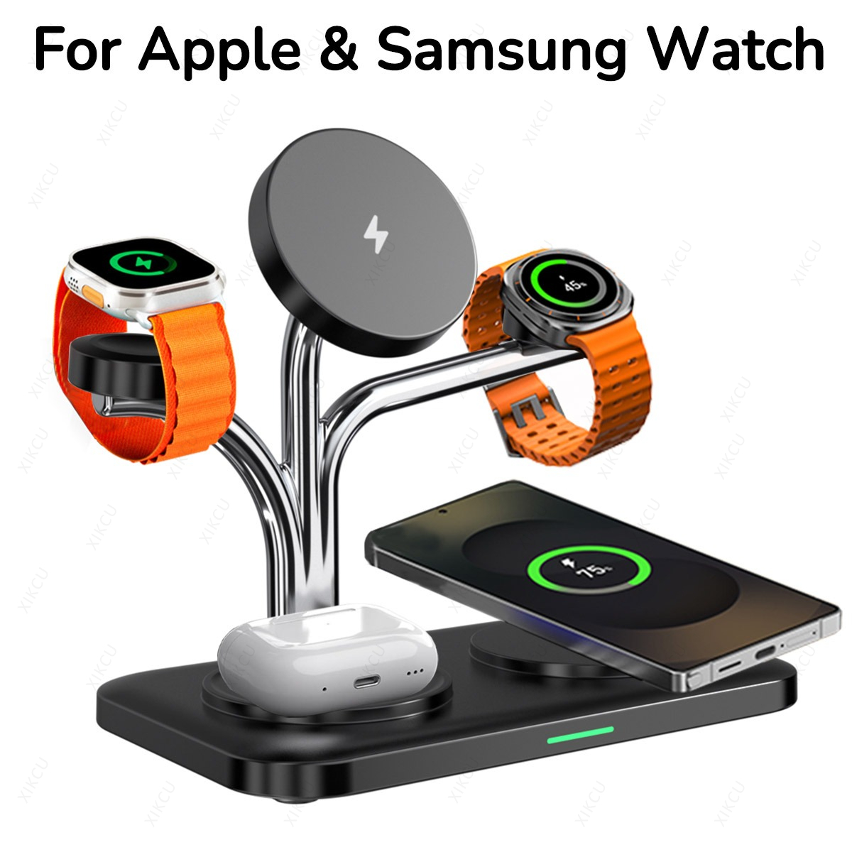 5 in 1 磁気ワイヤレス充電器、デュアルフォンとウォッチ - Smartwatch Ac のレビューと価格