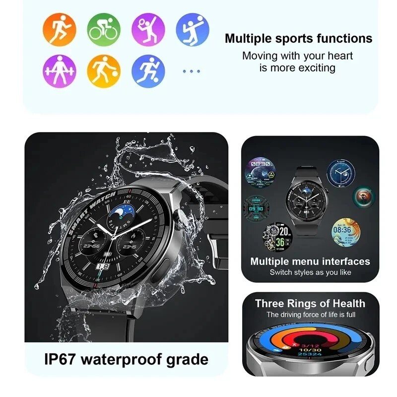 腕時計用gtシリーズスマートウォッチ男性女性用hdscree - Smartwatch Faces のレビューと価格